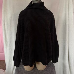 American Eagle Outfitters Black and Blue  Turtleneck Sweater